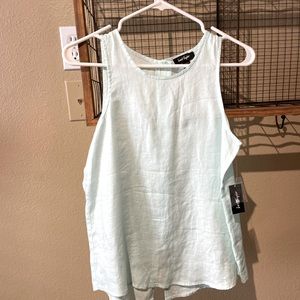 Lord & Taylor Linen Sleeveless Blouse NWT